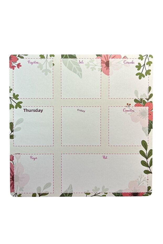 مخطط أسبوعي مكون من 52 ورقة مقاس 19.5 × 19.5 سم - ربيعي - 2