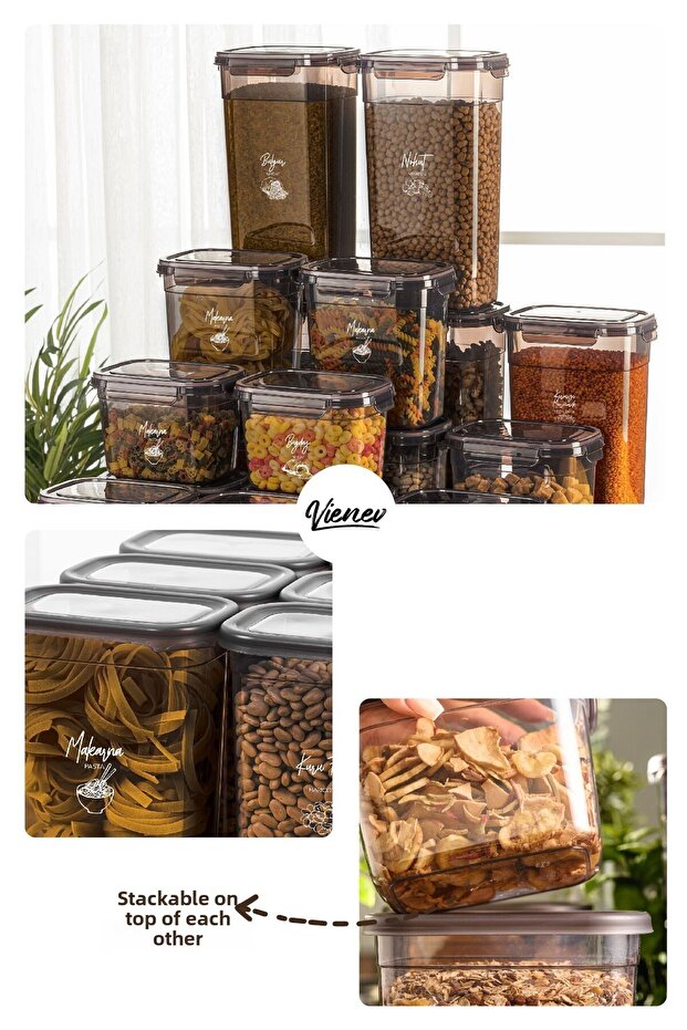 6-Piece Rectangular Storage Set with 2-Liter Cap - Screen Printing Label - 4