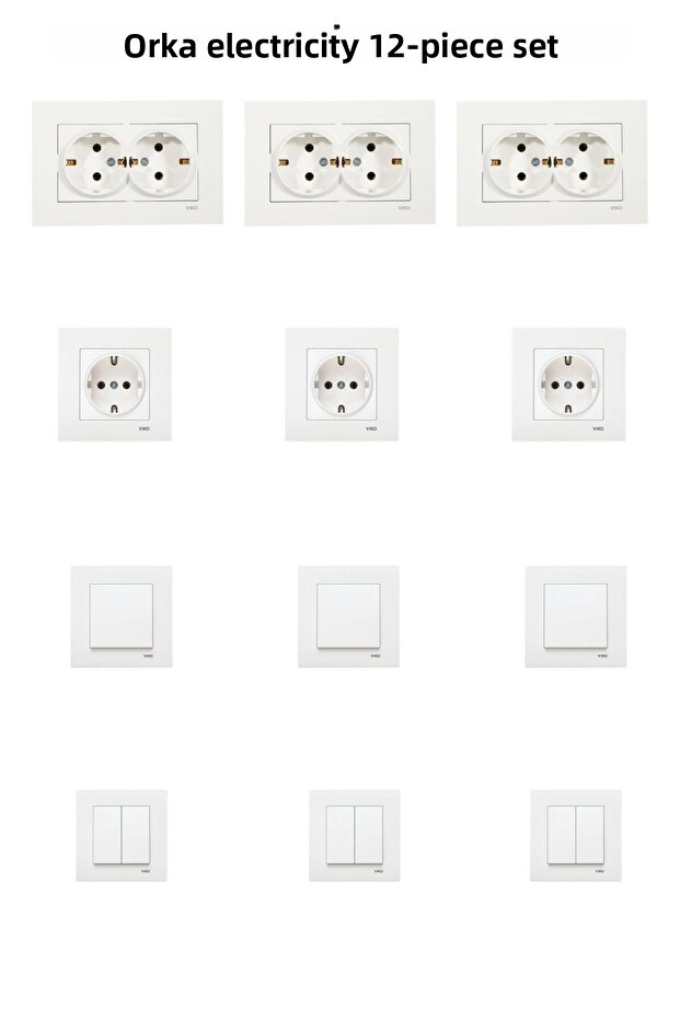 Karre White 3-Piece 2-Piece مقبس 3-Piece مقبس مؤرض 3-Piece مفتاح 3-Piece إطار العاكس متضمن