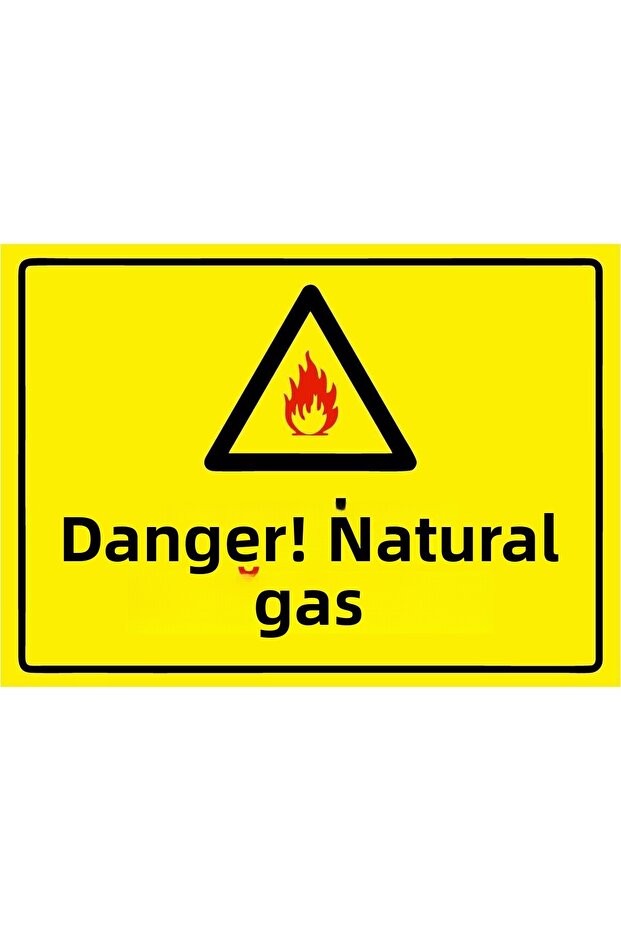 Danger! Natural Gas Isg Warning Sign Pvc A4 21X30 cm