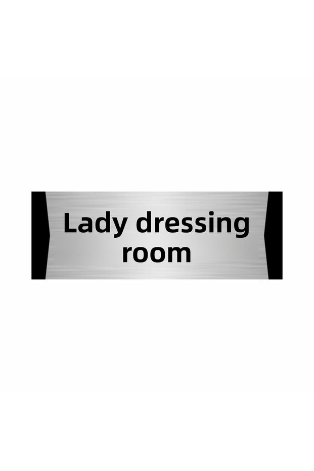 7X20 cm Silver Color Metal Diversion Sign for Ladies' Fitting Room