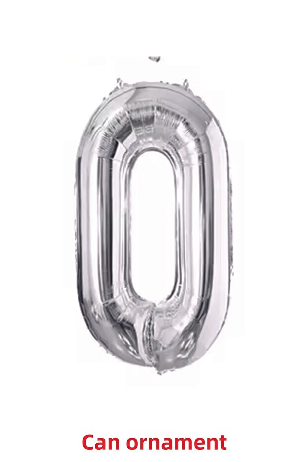 40Inch Silver Colorful Number Foil Balloon - 102cm