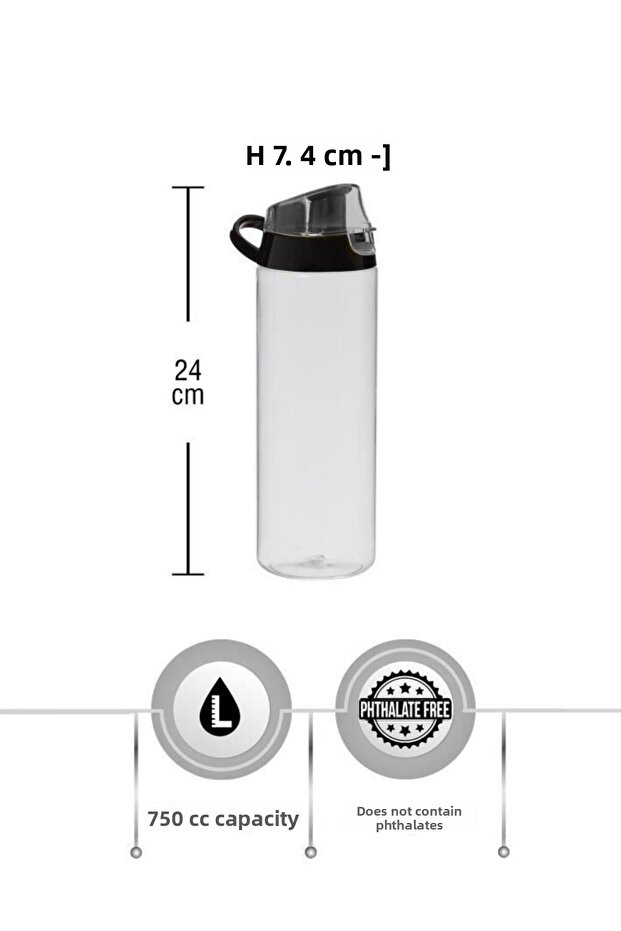 زجاجة مياه منقوشة سعة 0.75 لتر - صدق - 2