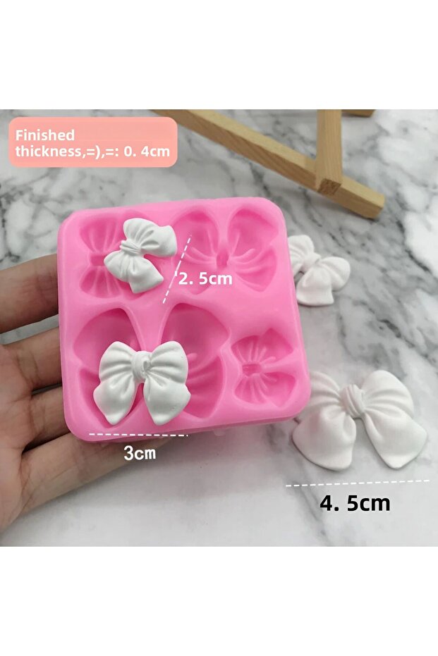 02 NewArrive 1pcs Cute Knot Bow Molds Soft Silicone Fondant Resin Art Mould Cake Decoration Pastry K