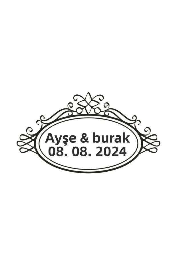 Simple Floral Gold Wreath Label Henna Engagement Wedding 3X3Cm Custom Label / 50Pcs Sticker