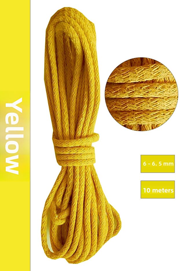Macrame Rope Multi-Purpose Rope, 10 Meters, Cord Slide Supla Mop Rope