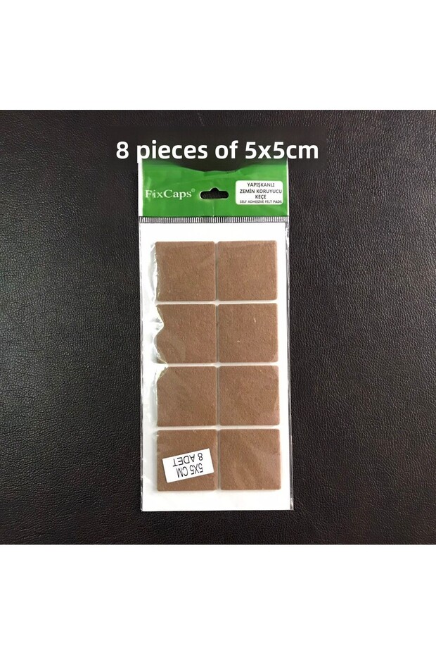 Fixcaps Adhesive Floor Protective Felt 5X5Cm 8 Pcs