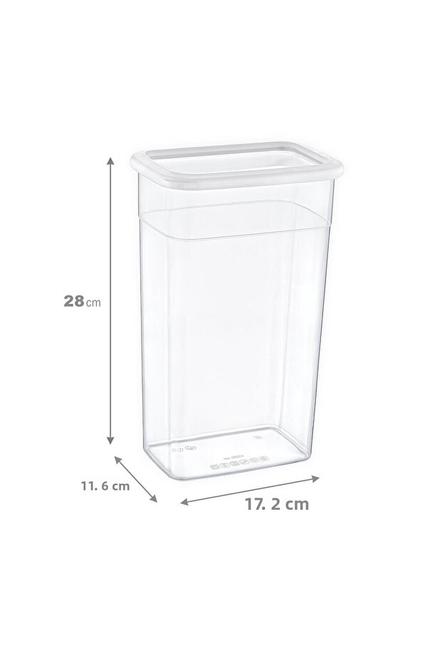 Set of 12 Skali Rectangular Storage Container White 3500 ml - 2
