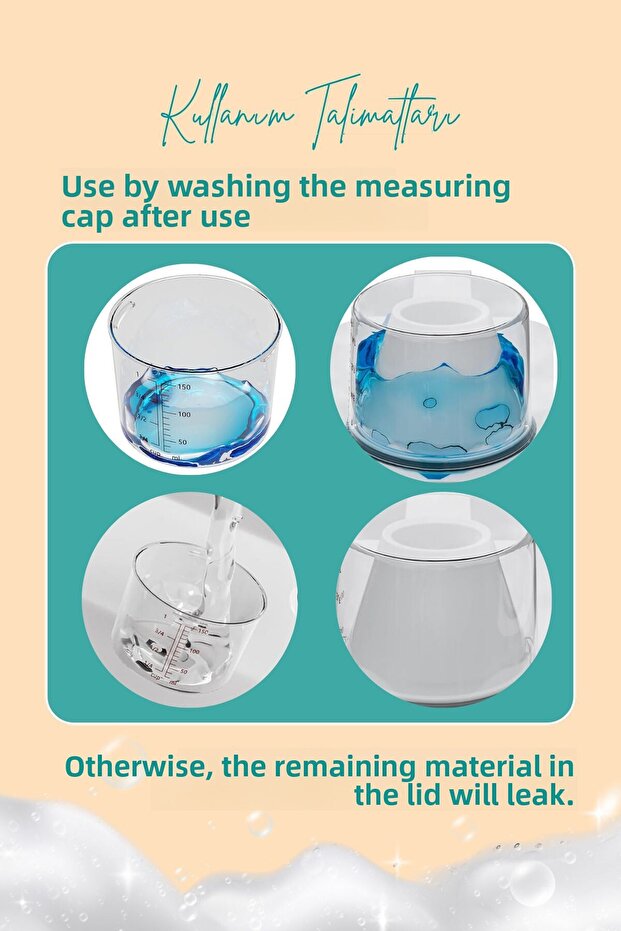 1 Piece Leak Proof Storage Liquid Powder Detergent Food Storage Box - Detergent Box with Scale 2300 ml - 3