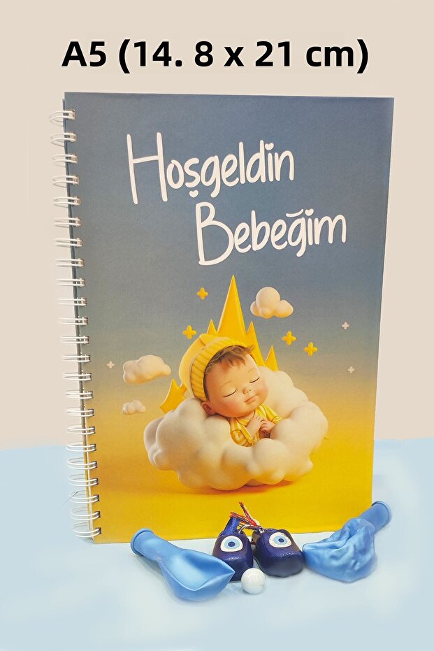 Welcome Baby Notebook A5 Size Blue