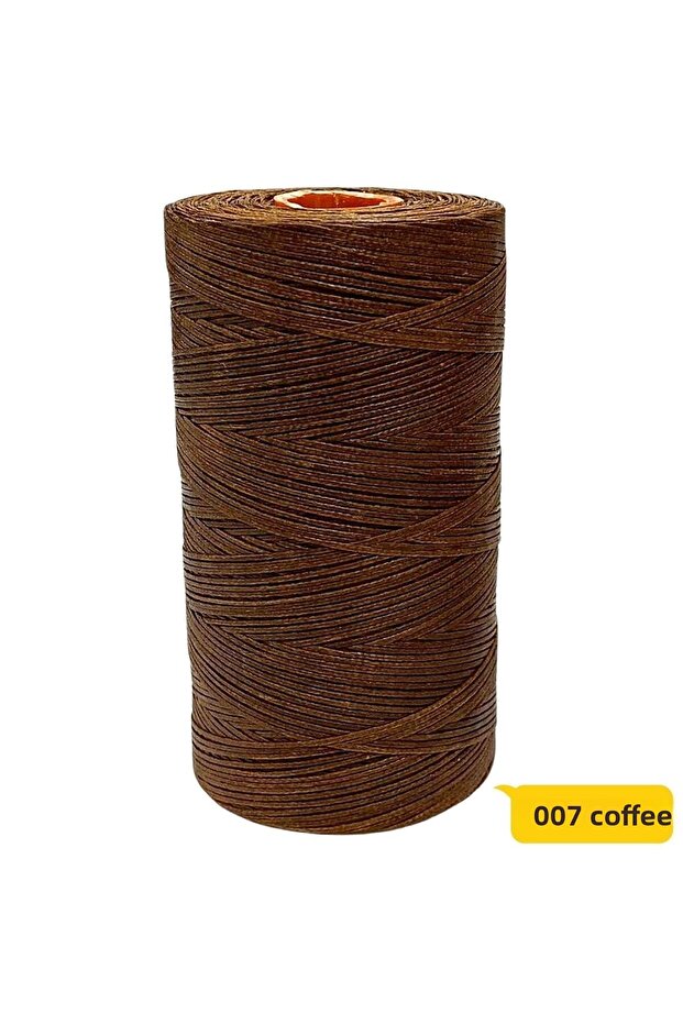 Sim Waxed Thread 0.8 Mm-500 Mt Waxed Thread Jewelry Leather Hobby Saddler Thread Bag Thread, 007 Brown