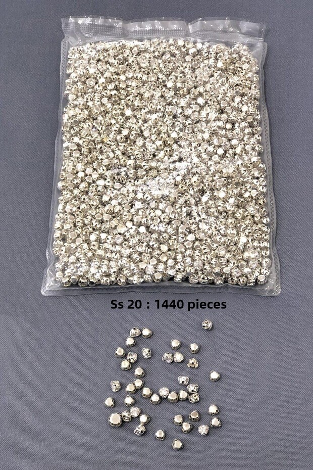 Silver Color Metal Case Strut Beyoglu Stone (1 Pack) ss 20 1440 Pieces