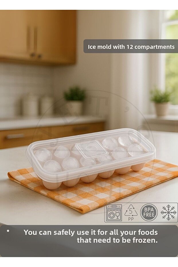 12 Compartments Ice Mold Flexible Silicone Ice Cube Bpa Free Square Bass Finger Ice Tray 3X3 Pink