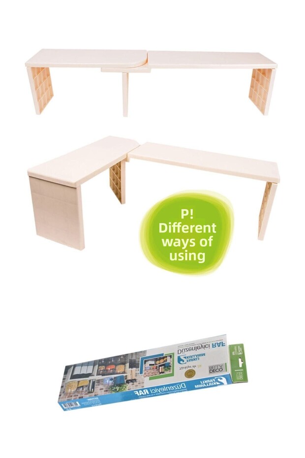 2 Different Use Kitchen Countertop Shelf Multifunctional Organizer Shelf - 2