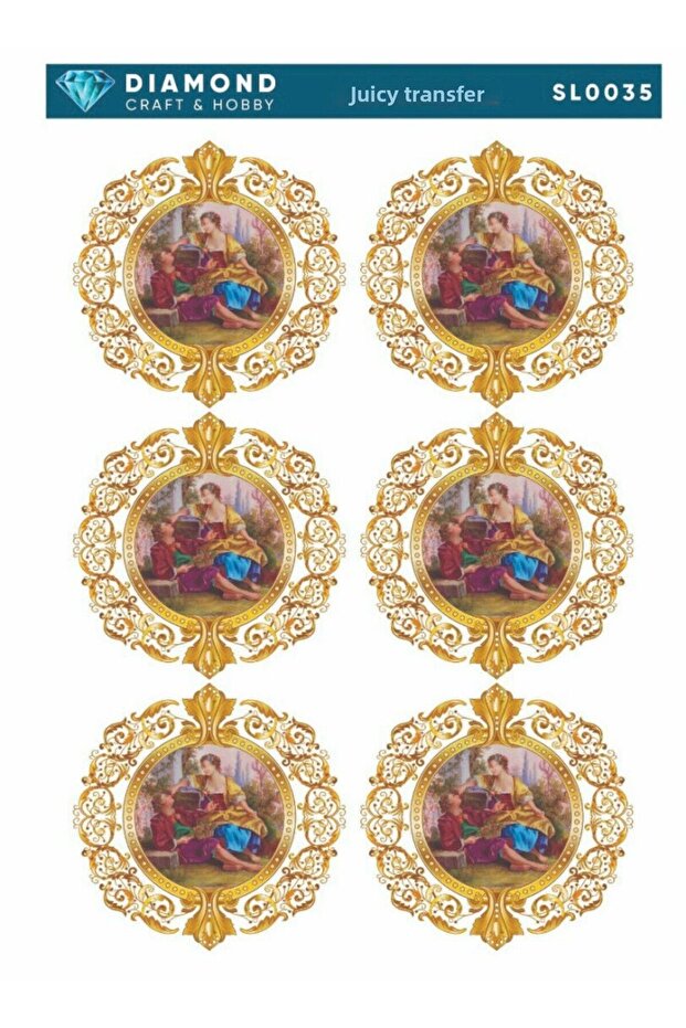 Diamond Water Transfer Paper Sl0035 25X35Cm - with Ethnic Figures