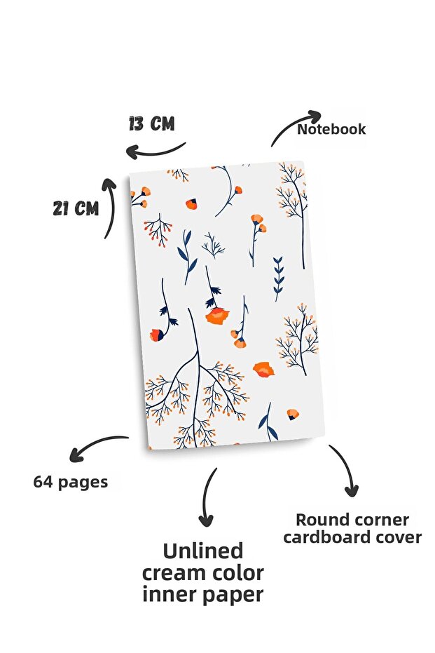مفكرة غير مبطنة مقاس 13 × 21 سم - 5