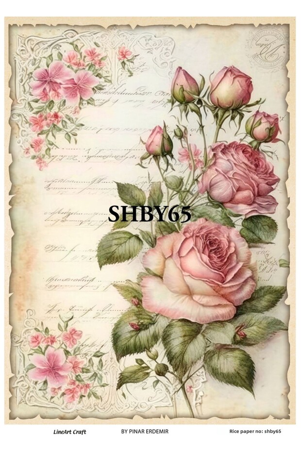 ورق ديكوباج نحاسي - SHBY65 رقم: 29X42 سم