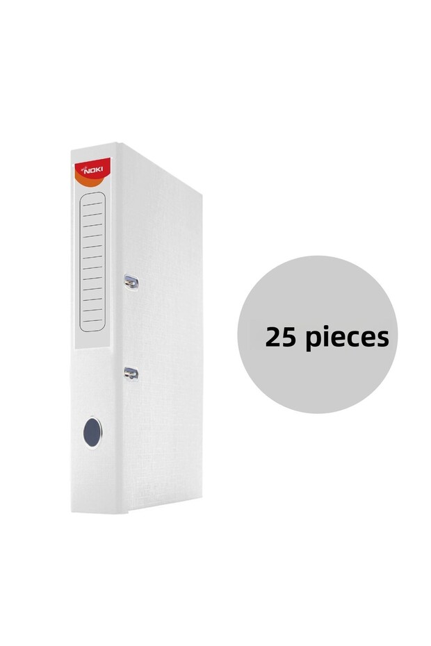 مجلد مكتب بلاستيك ضيق أبيض 25 قطعة
