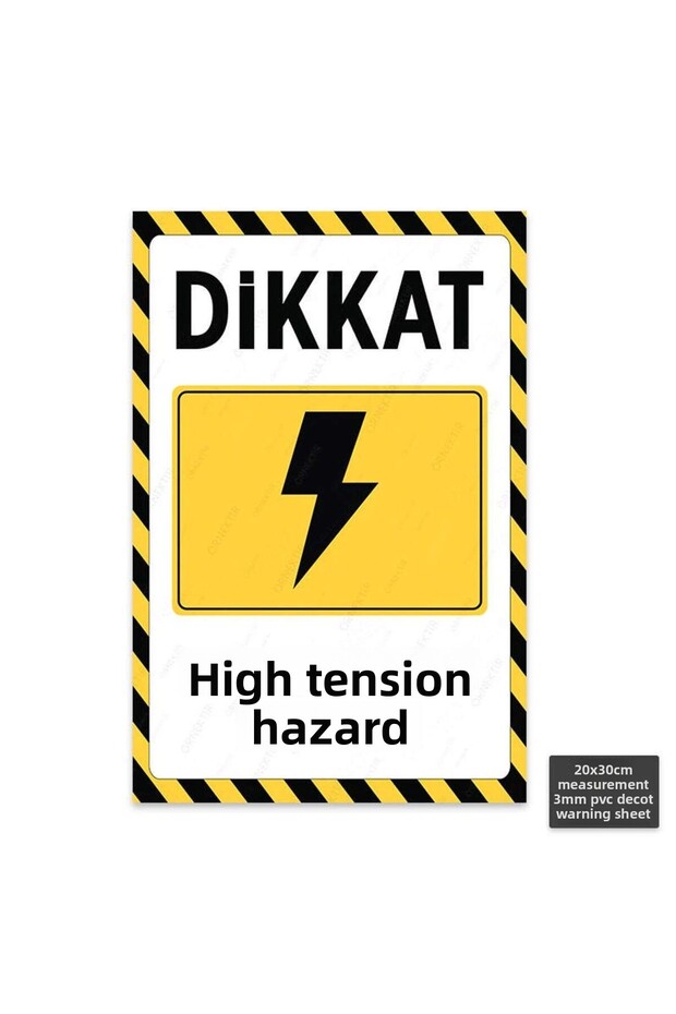 U1015 - High Voltage Hazard Dekota Warning Sign (20X30Cm)