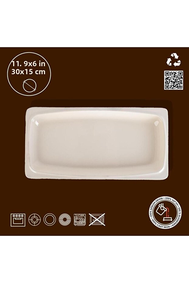 Cast Rectangular Serving Plate 30X15 cm - 2