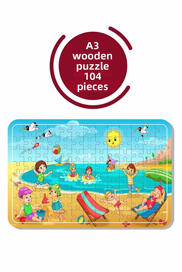 Holiday at Sea A3 104 Piece Puzzle, Toy, Jigsaw