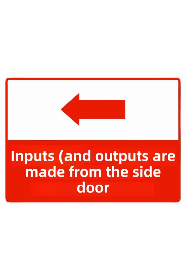 Entrances and Exits Are Made through the Side Door Isg Warning Sign Pvc A3 30X42 cm