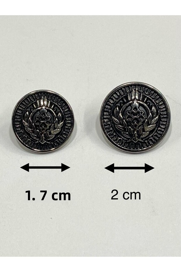 Blazer Jacket Button Wreath Model / Black Inside Anthracite - 8
