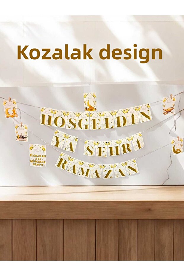 Welcome Ya City Ramadan Special Design Pennant for Home and Venue Decorations