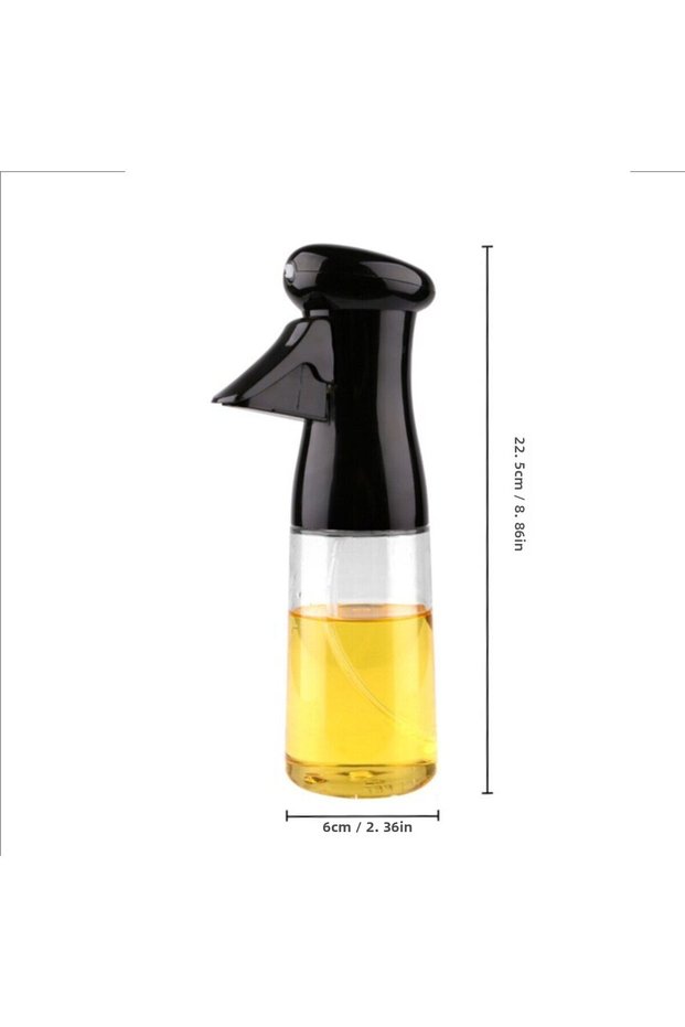 200ml 1pc Black Kitchen Oil Bottle Cooking Oil Spray 200ml Pneumatic Spray Bottle Fitness Barbecue S