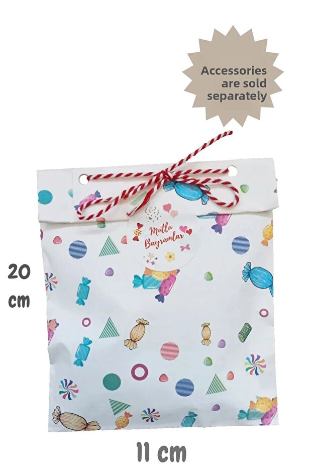 100 Pieces of Eid Themed Gift Package Pocket Money Candy Chocolate Wrapping Paper 11X20