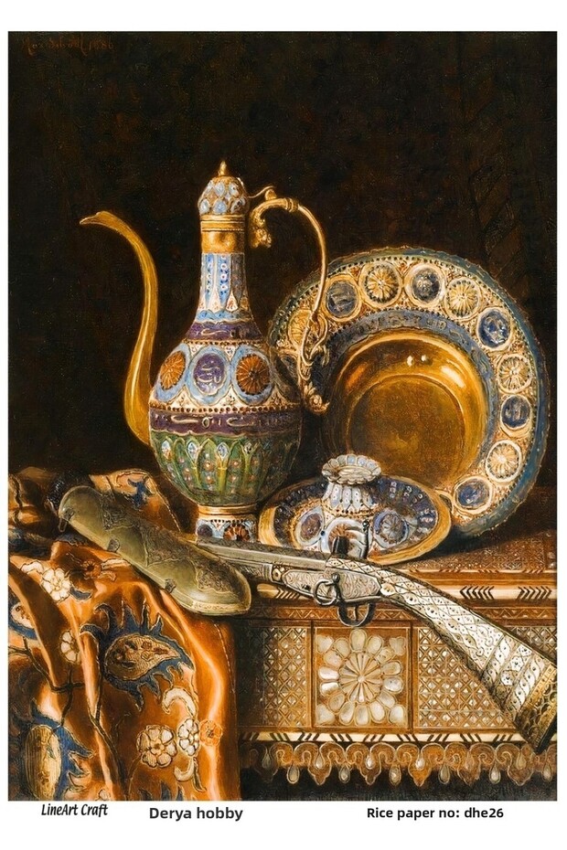 ورق ديكوباج نحاسي مقاس 29 × 42 سم - رقم: DHE26