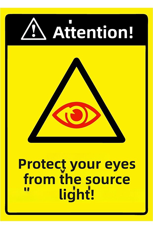 Attention! Protect Your Eyes from the Light of the Welding Torch! Isg Warning Sign Pvc A3 30X42 cm