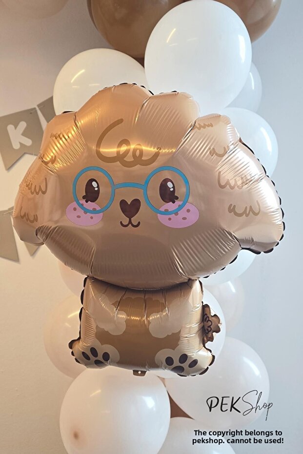 Poodle Dog Foil Balloon Dog Shaped Balloon 60X54Cm