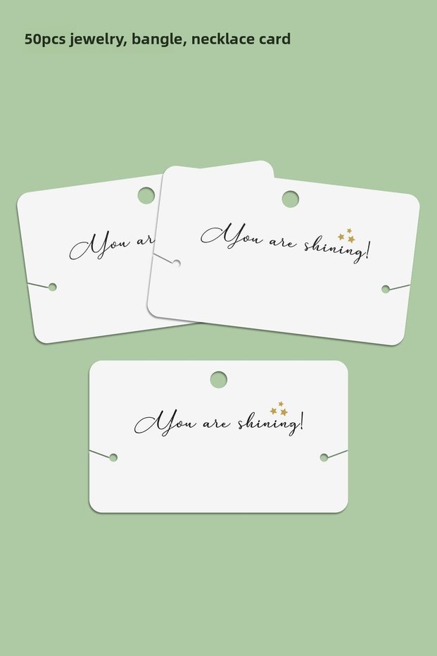 50 Pieces Jewelry Bracelet Necklace Packaging Card