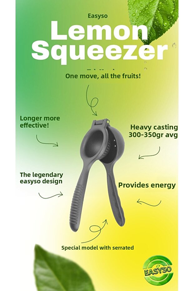 Real Cast Citrus Lemon Squeezer Multi-Purpose Lemon Squeezer - 3