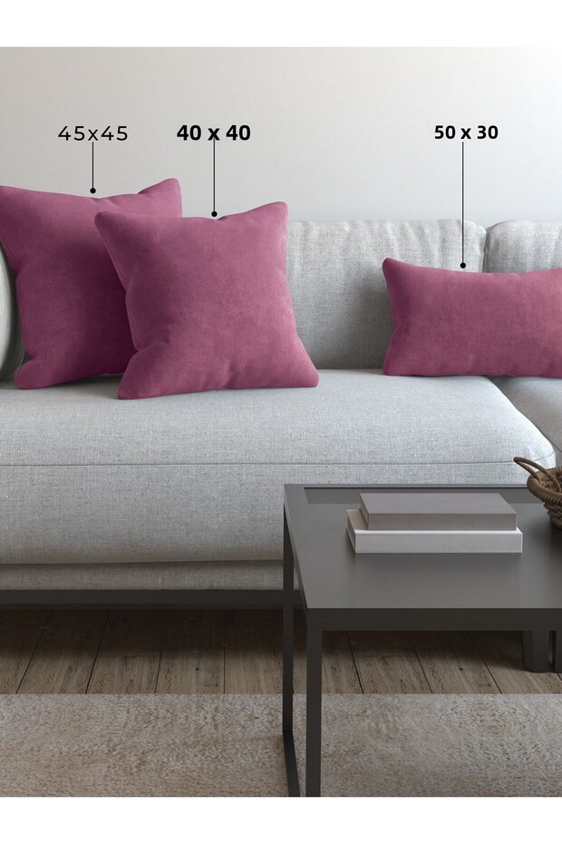 Soft Series Lilac Color Throw Pillow, Pillowcase