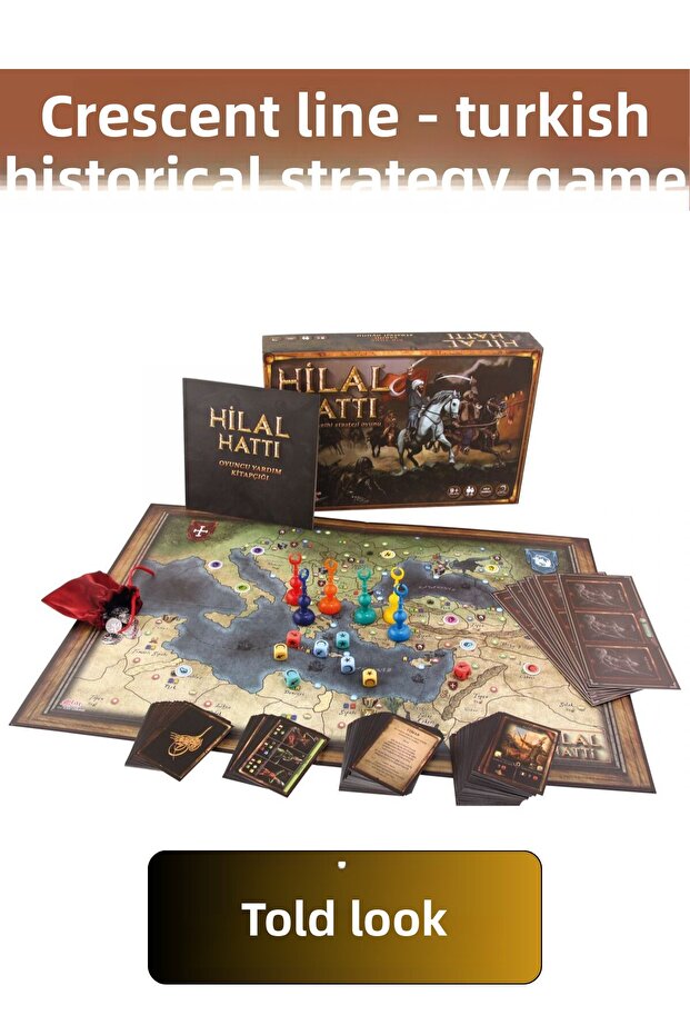 Premium High Quality Trigroma Printed Tumbled Look Turkish History Strategy Game-Hilal Line
