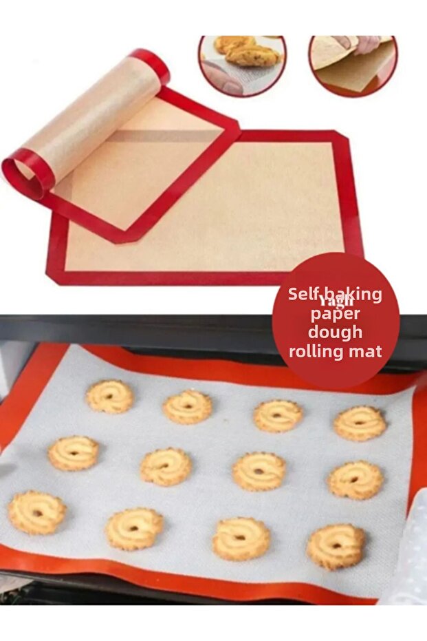 Adjustable Cake Mold and Bakeable Self Grease Plastic Baking Mat Set - 2