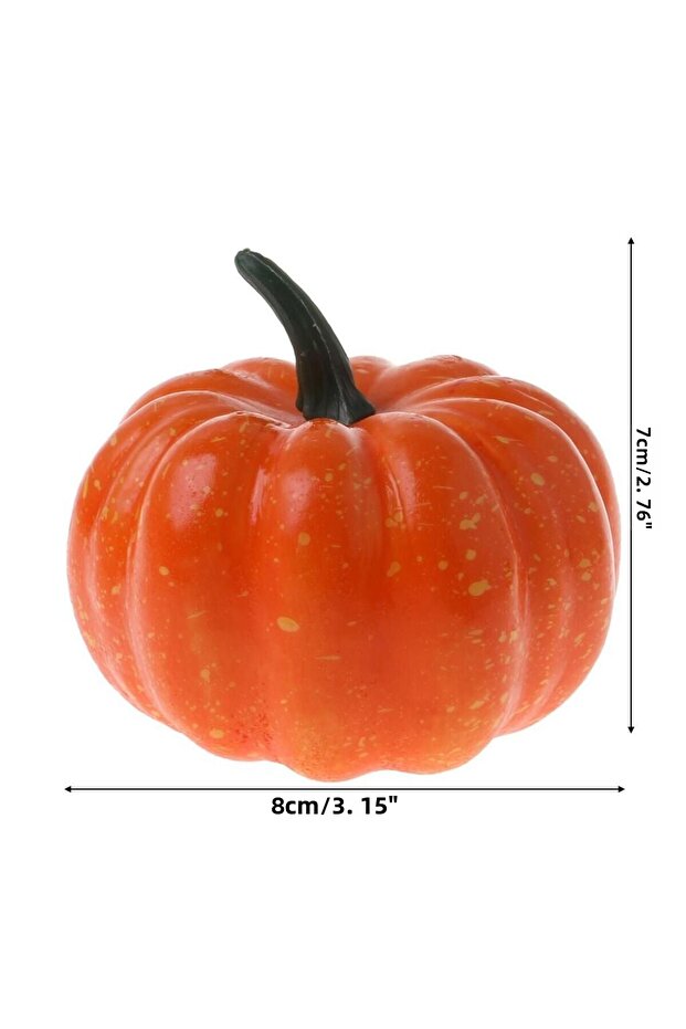 Artificial Vegetable Pumpkin Pumpkin Orange 8cm 1Pc - 3