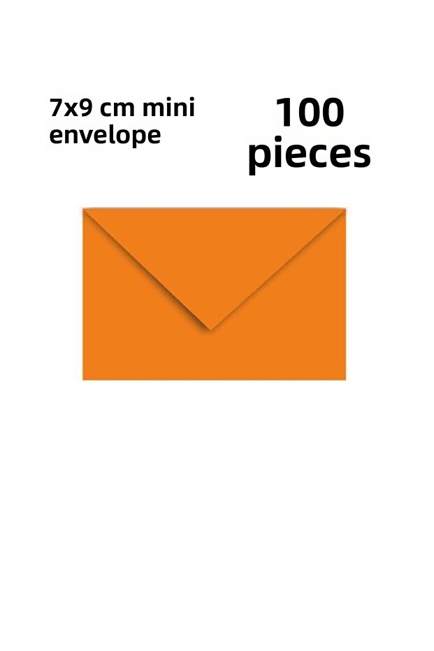 100 Pieces Orange 7X9 Small Envelopes