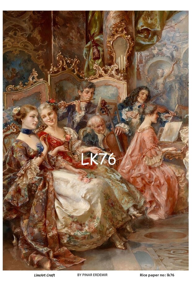 ورق ديكوباج نحاسي - LK76 رقم: 29X42 سم - 1