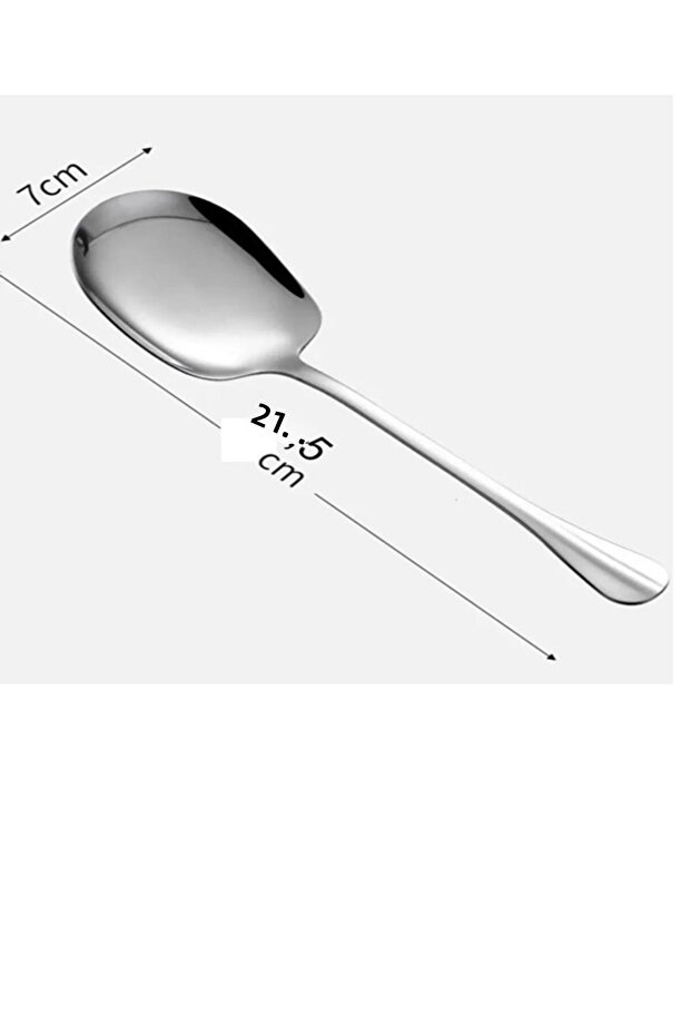 2 PCS 304 Stainless Steel Serving Spoons 21.5 Cm Salad Food Portion Spoons Chef Serving Spoons