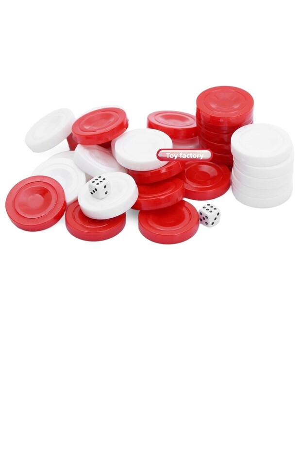 مدقق الطاولة باللون الأحمر والأبيض مقاس كبير - 1