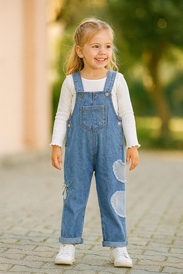 Girl's Floral Salopet