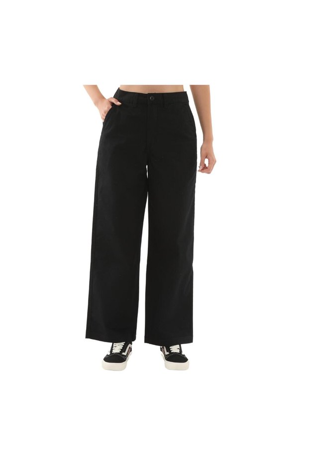 000Hgkblk1-R Palmer Wide Leg Chino Pant Women's Trousers Black