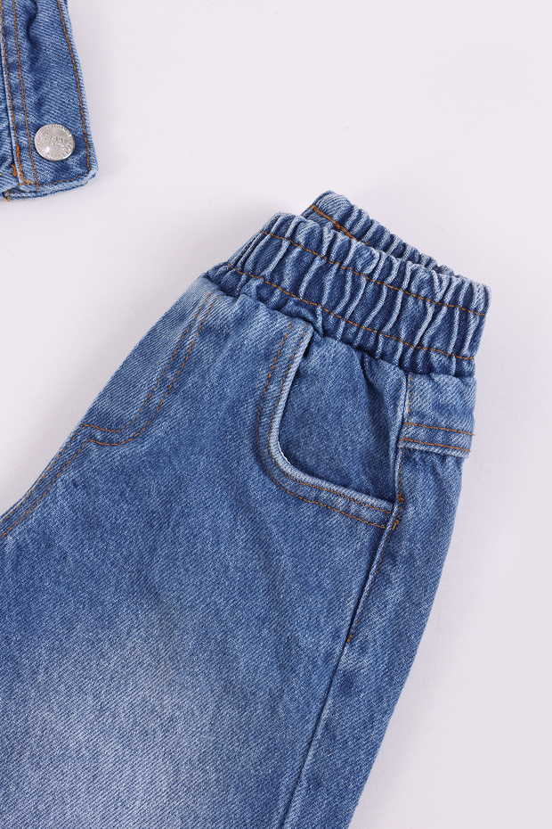 Boy's Denim Jacket 3-Piece Set - 4