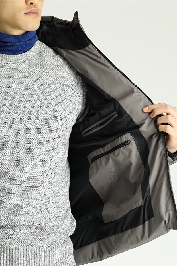 Kapüşonlu Şişme Mont - 7