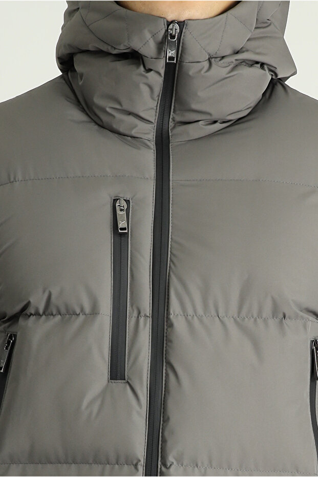 Kapüşonlu Şişme Mont - 6