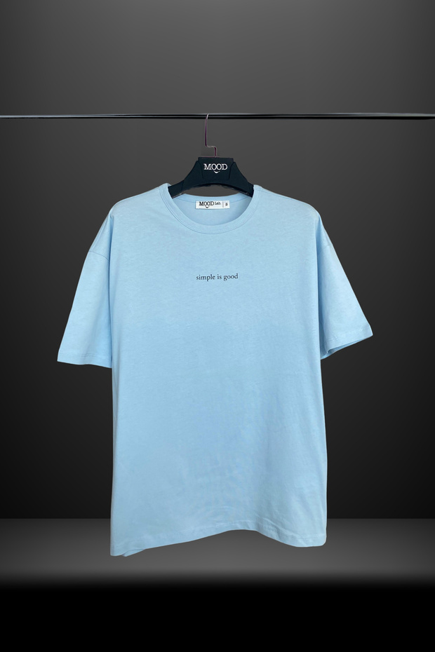 Men's Slogan Printed Basic Crew Neck T-Shirt - 2