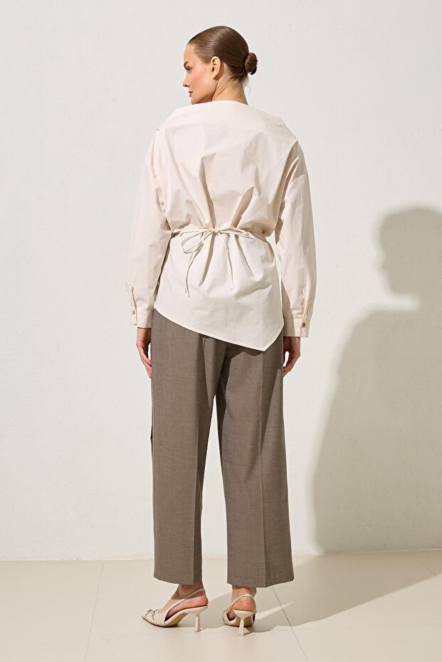 Krem 1YA2ECGM0709 GÖMLEK - 5